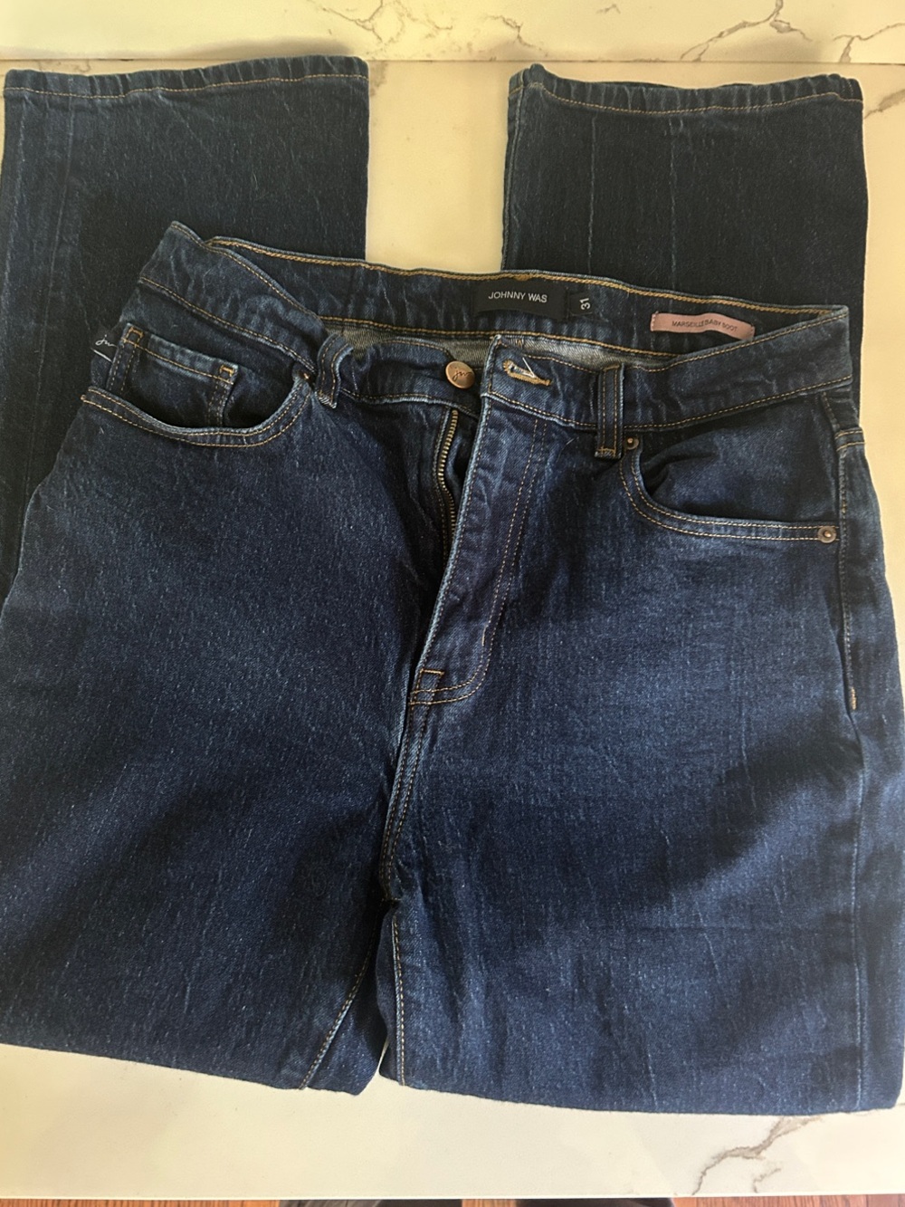 Johnny Was Marseille Baby Boot Dark Blue Denim Jeans